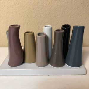 Chive Pooley Ceramic Multi-Colored Multi Bud Vase, Neutral Tones, Like New